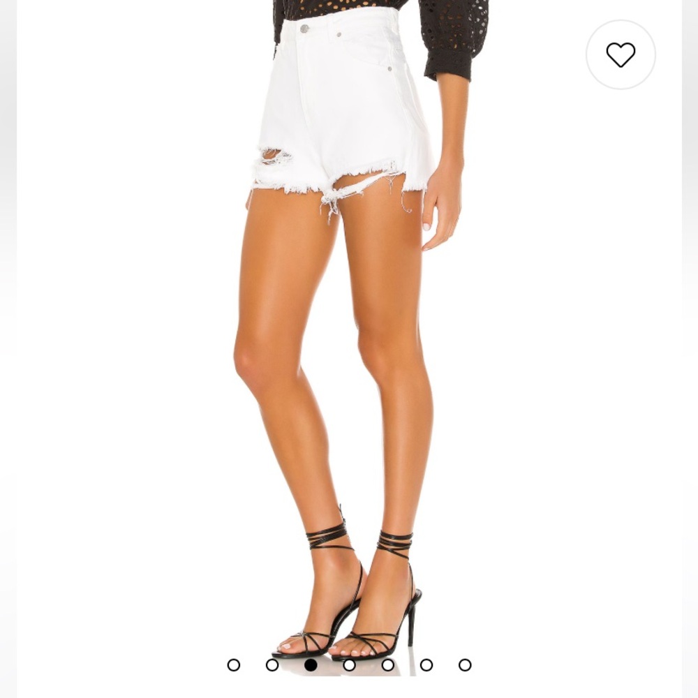 ROLLA’S Dusters Short Short in Layla White Size 27 High Waist Distressed Cutoffs